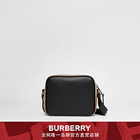 BURBERRY 标志性条纹印花皮革斜背包