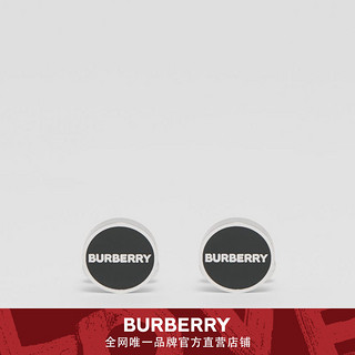 BURBERRY 徽标装饰镀钯袖扣 80371051
