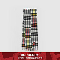 BURBERRY 品牌专属标识格纹羊绒围巾 80378031