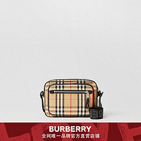 BURBERRY 博柏利 Vintage格纹拼皮革斜背包 80101521