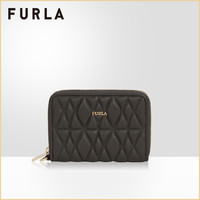 FURLA/芙拉COMETA 秋冬女士大号菱格纹纯色拉链钱包