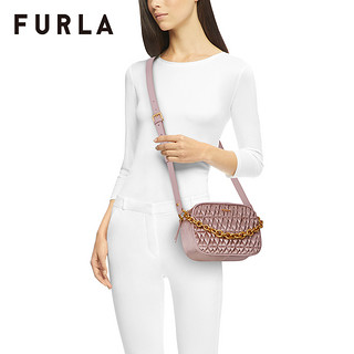 FURLA/芙拉COMETA 新款女士迷你单肩斜挎丝绒链条包