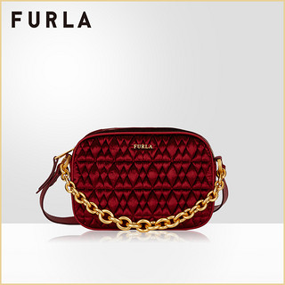 FURLA/芙拉COMETA 新款女士迷你单肩斜挎丝绒链条包