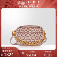 FURLA/芙拉COMETA 新款女士迷你单肩斜挎丝绒链条包