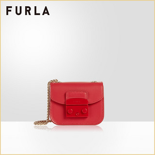 FURLA/芙拉METROPOLIS 女士迷你链条化妆包斜挎包 BATLEP0 （红色）