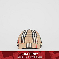 BURBERRY格纹拼标志条纹棒球帽 80157371