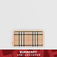 BURBERRY 格纹帆布拼皮革钱夹钱包 80217291