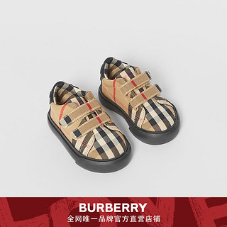 BURBERRY 童鞋 格纹棉质运动鞋 80184921