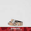 BURBERRY格纹环保帆布拼皮革腰带 80251361
