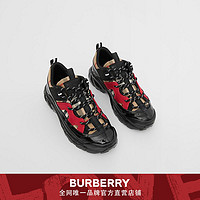 BURBERRY 儿童 格纹棉拼磨绒运动鞋 80233791