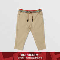 BURBERRY 纹棉质斜纹抽绳长裤80319001