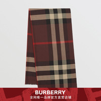 BURBERRY 双面两用格纹羊绒围巾 80336141