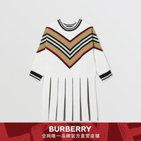 BURBERRY 条纹裁片羊毛混纺连衣裙80326021