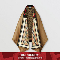 BURBERRY 蒙太奇丝质内衬羊毛披肩 80336731