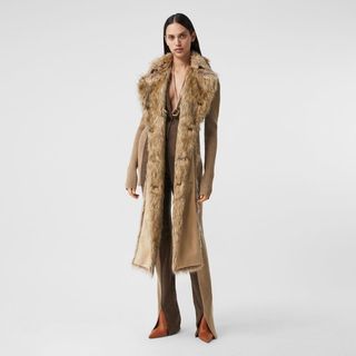 BURBERRY 博柏利 女士人造皮草围巾 80360981
