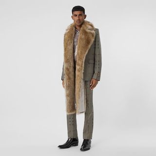 BURBERRY 博柏利 女士人造皮草围巾 80360981
