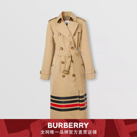 BURBERRY 条纹装饰棉质嘎巴甸Trench风衣 80367621