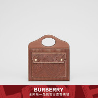BURBERRY 迷你专属标识冲孔皮革口袋包 80367861