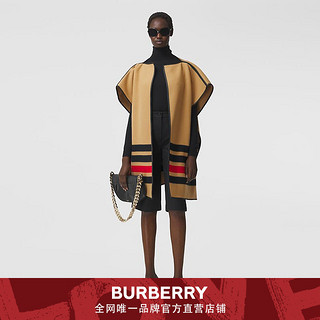 BURBERRY 条纹细节美利奴羊毛混纺连衣帽 80374221