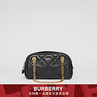 BURBERRY 小号麂皮拼小羊皮组合立方包 80368501