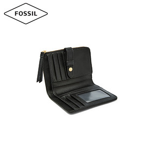 Fossil化石官方正品羊皮零钱包女士短款时尚卡包钥匙个性手机包