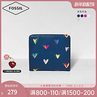 FOSSIL 化石官方零钱包女短款卡包小巧可爱设计超薄包包新款潮