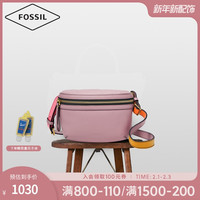 Fossil化石官方正品腰包2020新款潮流欧美单肩斜挎包牛皮包女