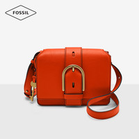 Fossil/化石官方2021春季新品牛皮斜挎包小方包时尚百搭包包女包