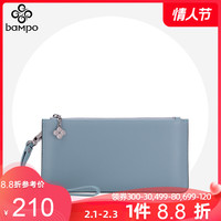 真皮小钱包品牌正品长款手拎皮夹小清新零钱包手挽女士手拿包