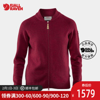 fjallraven/北极狐新款羊毛针织开衫短款女纯色中高领毛衣89808