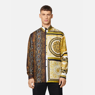 VERSACE/范思哲早春新品男士拼接巴洛克长袖衬衫A84050-1F00662