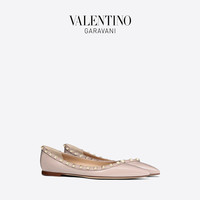 VALENTINO GARAVANI/华伦天奴 ROCKSTUD 经典漆皮铆钉平底鞋