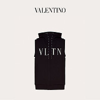 VALENTINO/华伦天奴  男士 黑色粘胶纤维连帽款马甲