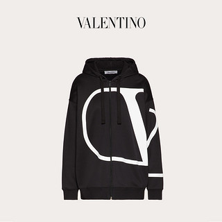 Valentino/华伦天奴女士 黑色 VLogo Signature 连帽卫衣