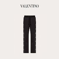 Valentino/华伦天奴男士 黑色 VLogo Signature 印花运动裤