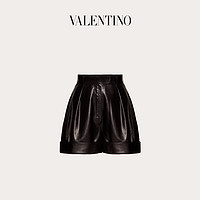 Valentino/华伦天奴女士 黑色羊皮革短裤