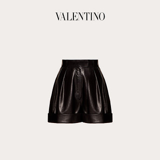 Valentino/华伦天奴女士  黑色羊皮革短裤