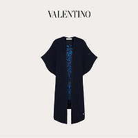 Valentino/华伦天奴 女士 Bluegrace 刺绣羊毛绒斗篷