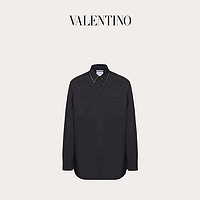 Valentino/华伦天奴男士黑色ROCKSTUD UNTITLED 铆钉尼龙长袖衬衫