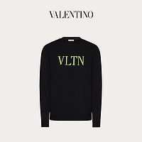 Valentino/华伦天奴 男士新品 黑色 VLTN 嵌花圆领卫衣