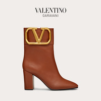 VALENTINO GARAVANI/华伦天奴 女士新品 棕色SuperVee 小牛皮短靴