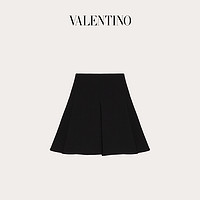 Valentino/华伦天奴女士 黑色 科技双面羊毛迷你裙