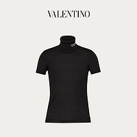 Valentino/华伦天奴女士新品 黑色 VLTN 嵌花纯棉针织衫