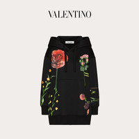 Valentino/华伦天奴 女士 黑色印花平纹针织卫衣
