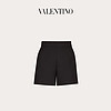 Valentino/华伦天奴女士 黑色 Crepe Couture 短裤
