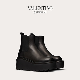 VALENTINO GARAVANI/华伦天奴 Uniqueform 小牛皮大V厚底鞋厚底靴