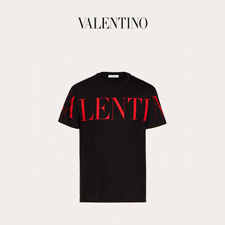 Valentino/华伦天奴 男士新品 黑色印纹T恤