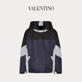 Valentino/华伦天奴 男士 黑色对比色块拼接尼龙夹克