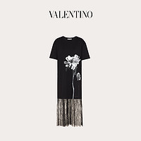 Valentino/华伦天奴 女士 印花平纹针织蕾丝连衣裙