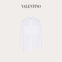 Valentino/华伦天奴男士 白色 系带装饰纯棉长袖衬衫